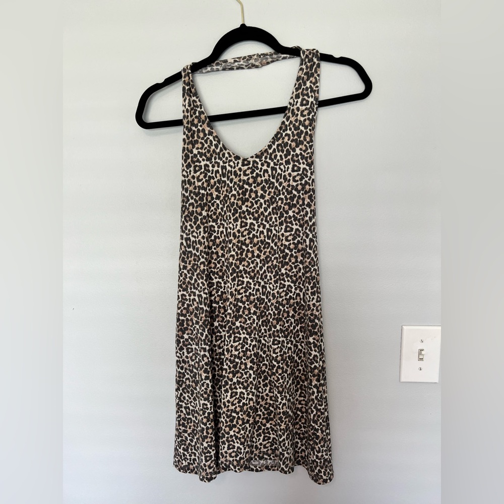 American Eagle women’s halter top dress cheetah print